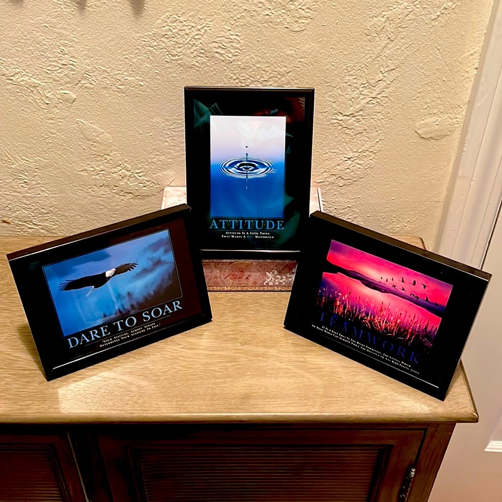 Successories (Set of 3) 5x7 Framed Desktop Prints